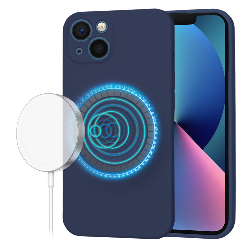 Калъф за iPhone 13 - Techsuit SoftFlex MagSafe - Тъмносин Син