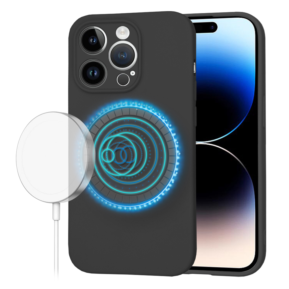 Калъф за iPhone 14 Pro - Techsuit SoftFlex MagSafe - Черен