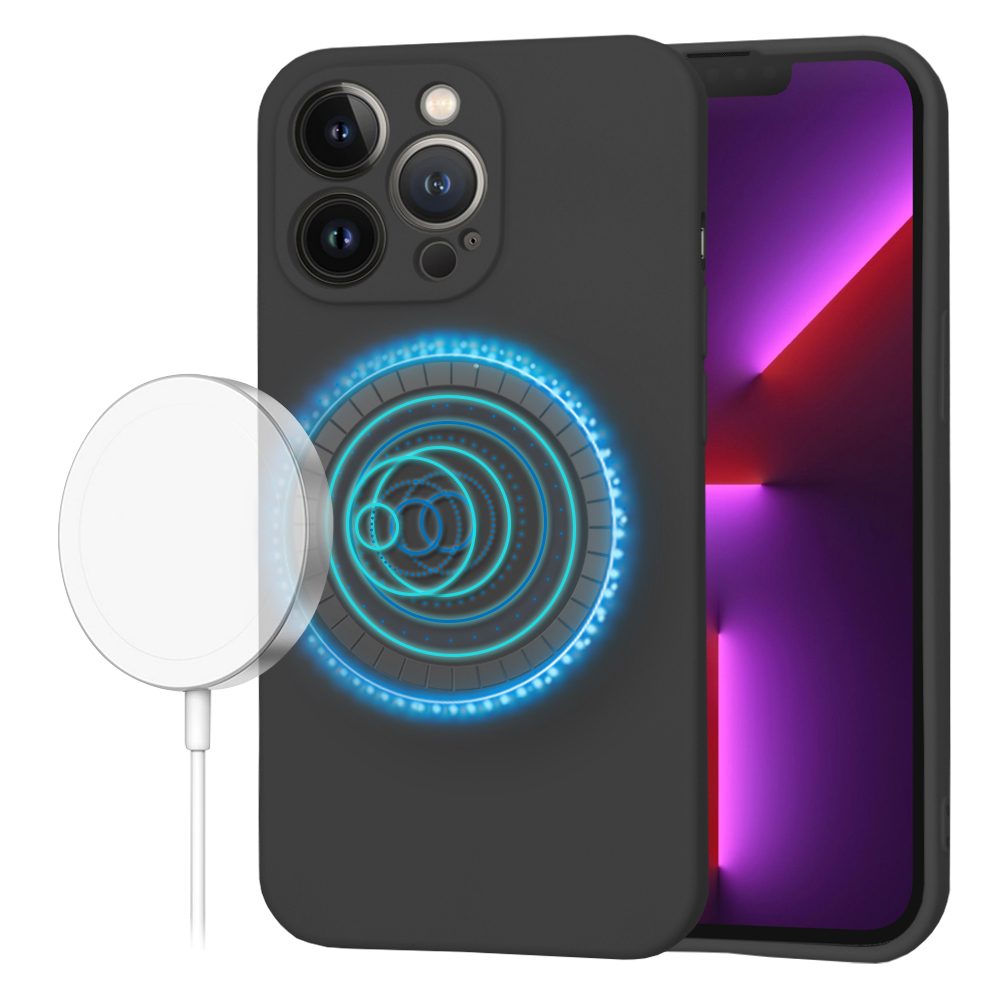 Калъф за iPhone 13 Pro - Techsuit SoftFlex MagSafe - Черен