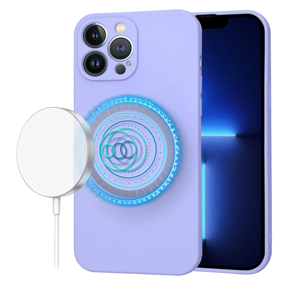 Калъф за iPhone 13 Pro Max - Techsuit SoftFlex MagSafe - Светло лилав