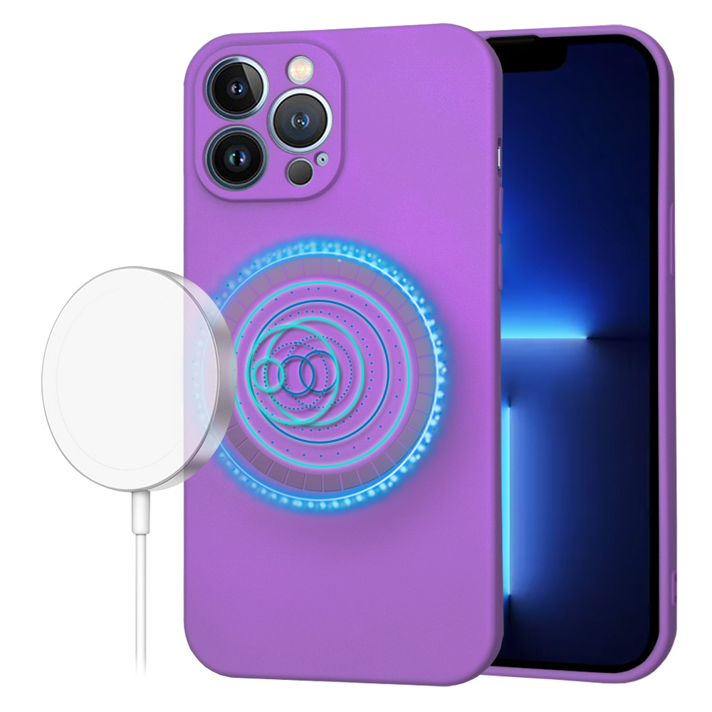 Калъф за iPhone 13 Pro Max - Techsuit SoftFlex MagSafe - Лилав