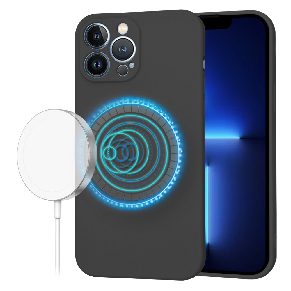 Калъф за iPhone 13 Pro Max - Techsuit SoftFlex MagSafe - Черен