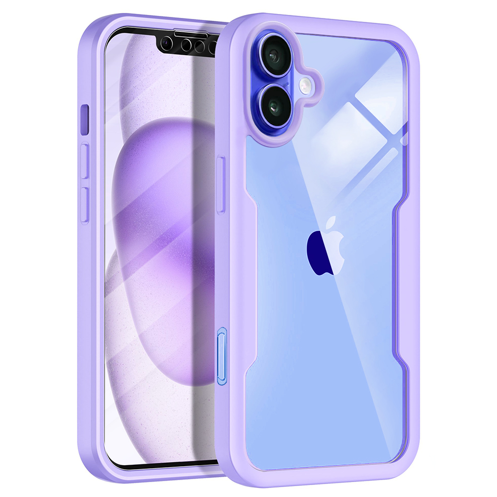 Калъф за iPhone 16 + Капак - Techsuit ColorVerse 360 Series - Лилав