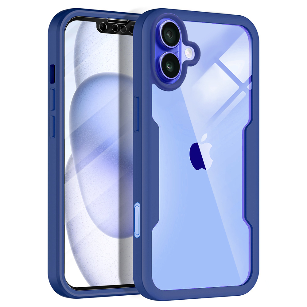 Калъф за iPhone 16 + Капак - Techsuit ColorVerse 360 Series - Син