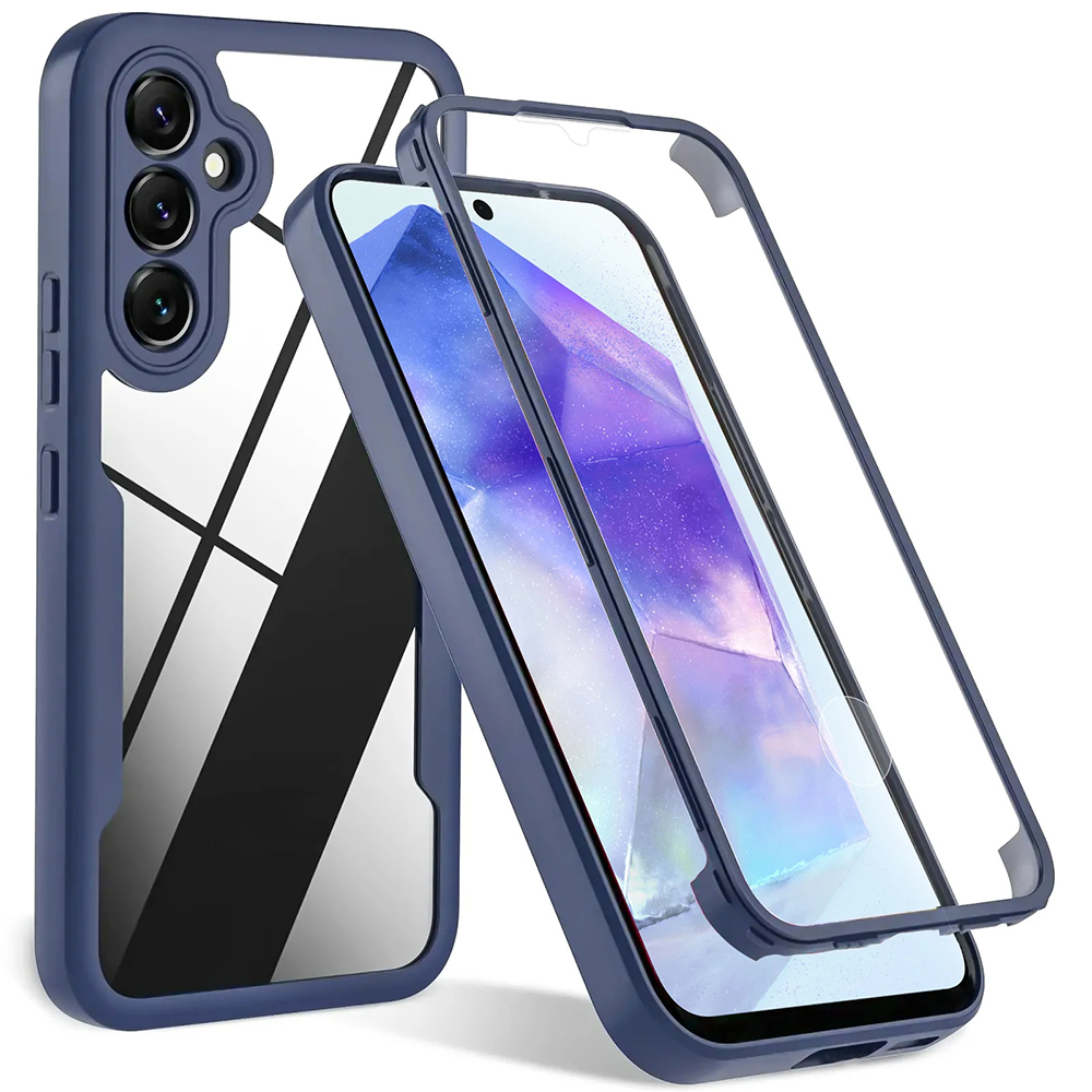 Калъф за Samsung Galaxy S24 FE + капак - Techsuit ColorVerse 360 Series - Син