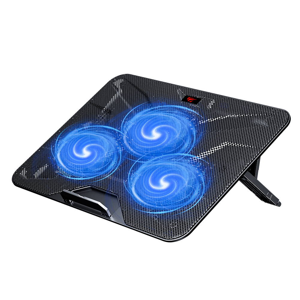 Охлаждаща стойка 9 - 18.3", 2x USB2.0, 1000 - 1200RPM - Havit (F2067) - Черен