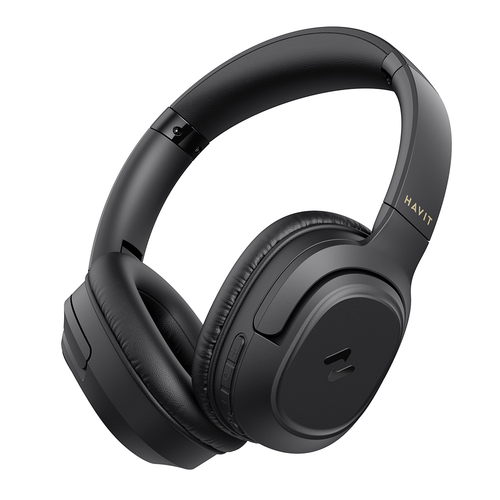 Безжични слушалки за ухо, Bluetooth 5.4, шумопотискане, 400mAh, Type-C - Havit (H612BT) - черни