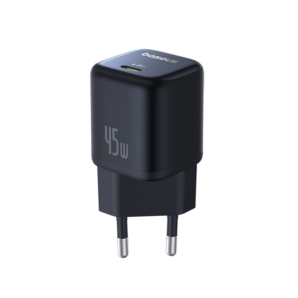 Захранване за Plug, 45W, USB-C, GaN - Baseus PicoGo (P10176800123-00) - Cosmic Черен