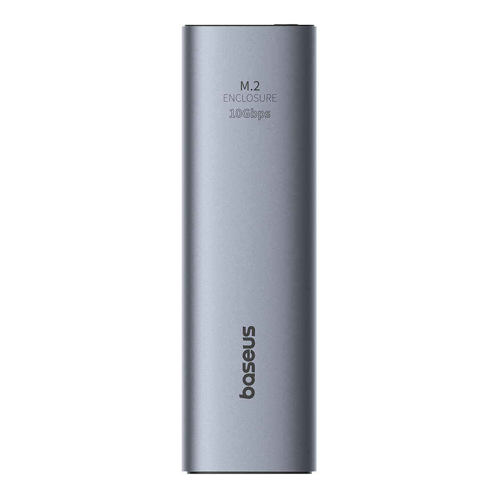 SSD кутия, USB 3.2, 10Gbps, 1G четене/запис, M.2NVME - Baseus FlyJoy Series (B00760600811-01) - Космически сив