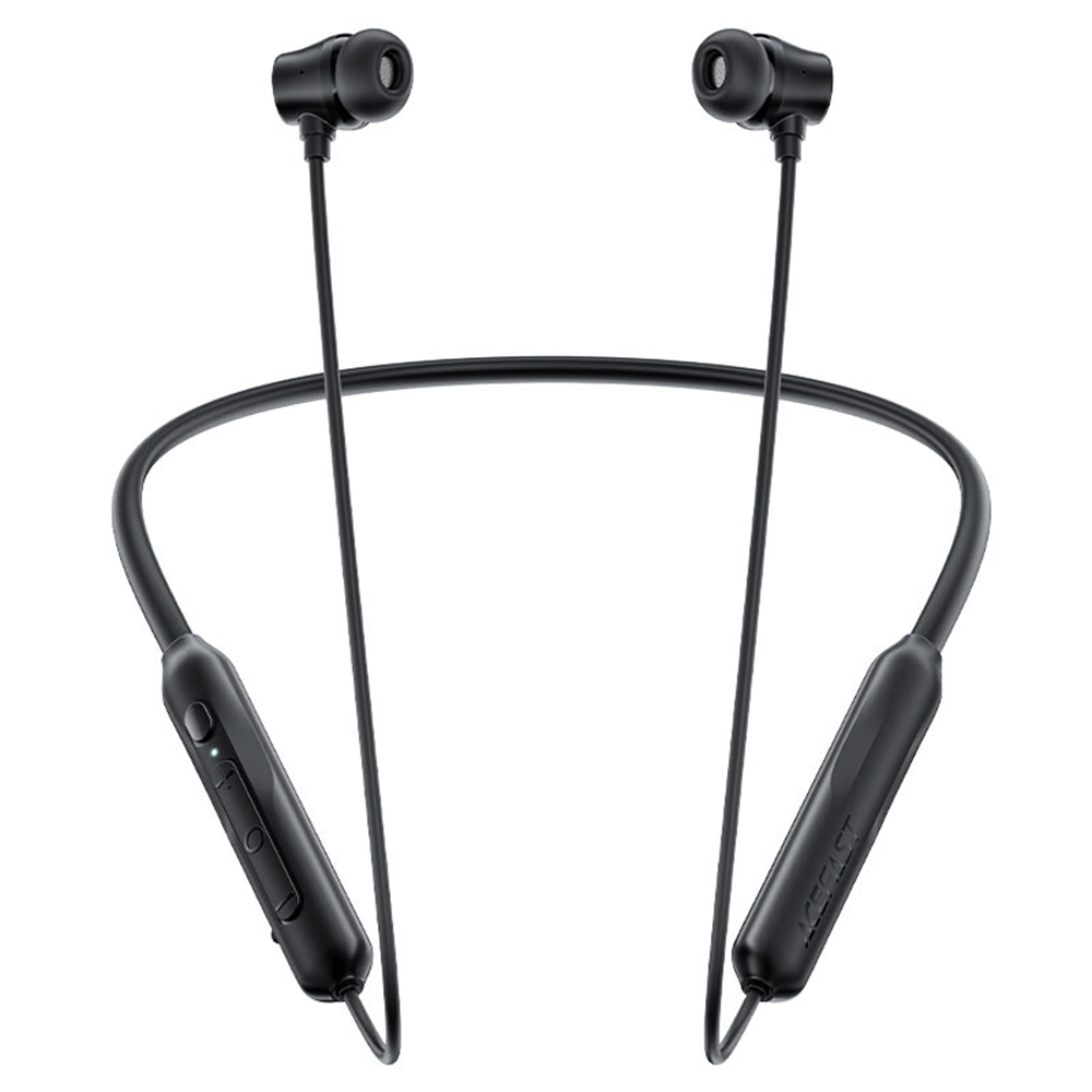 Bluetooth слушалка, зад главата, лента за врата, IPX4, 300mAh - Acefast (N3) - черна