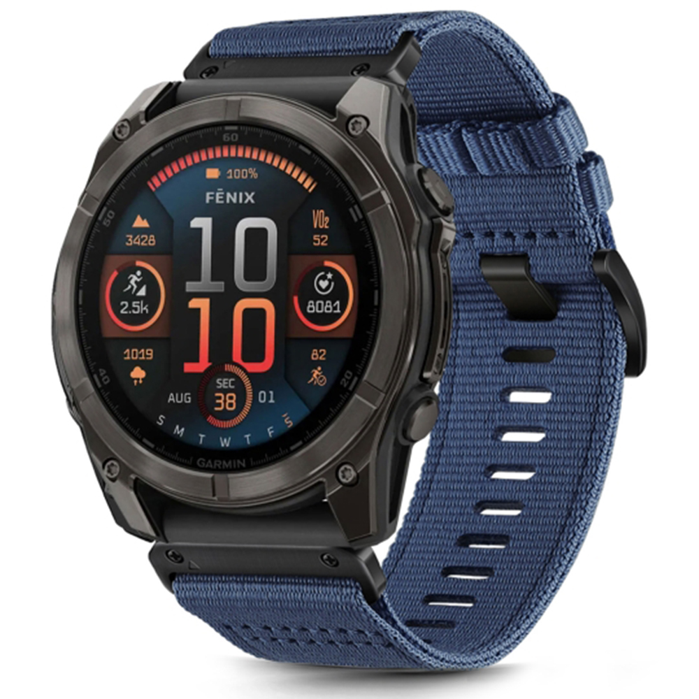 Каишка за Garmin Fenix 3/3 HR/5X/5X Plus/6X/6X Pro/7X/7X Pro Solar - Techsuit Каишка за часовник QuickFit 26mm (W070) - Nightshade Син