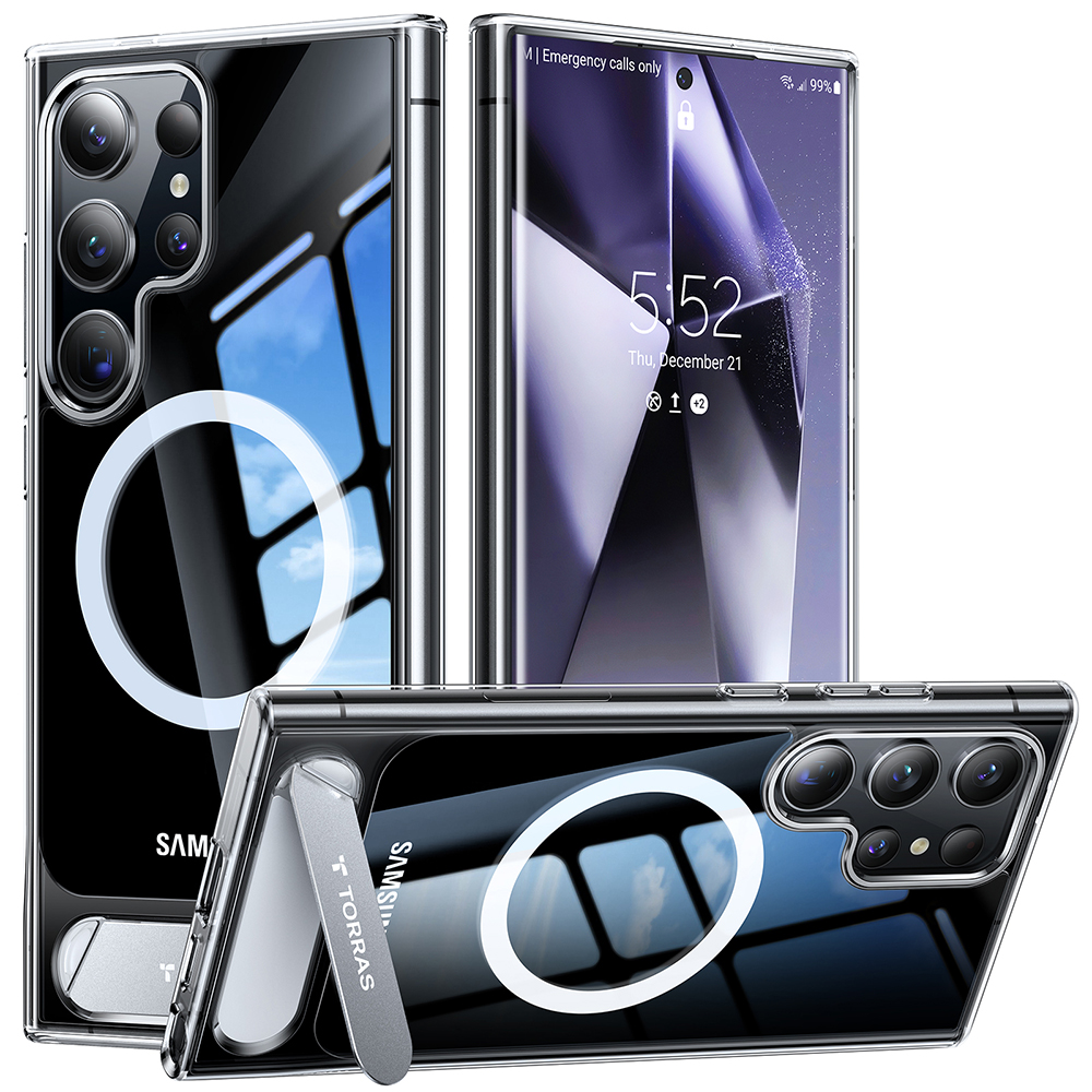 Калъф за Samsung Galaxy S24 Ultra - Torras Pstand MagSafe - Прозрачен