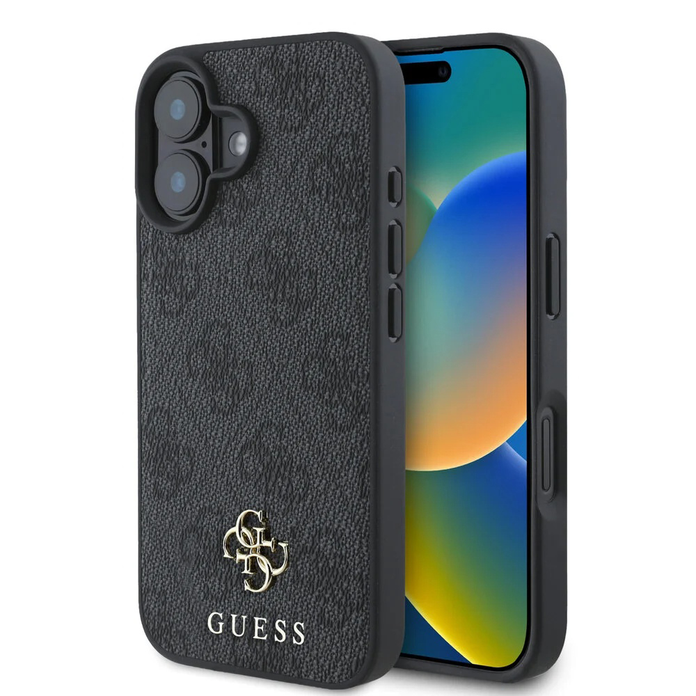 Калъф за iPhone 16 - Guess Hardcase 4G Classic MagSafe (GUHMP16SP4SM4MK) - Черен