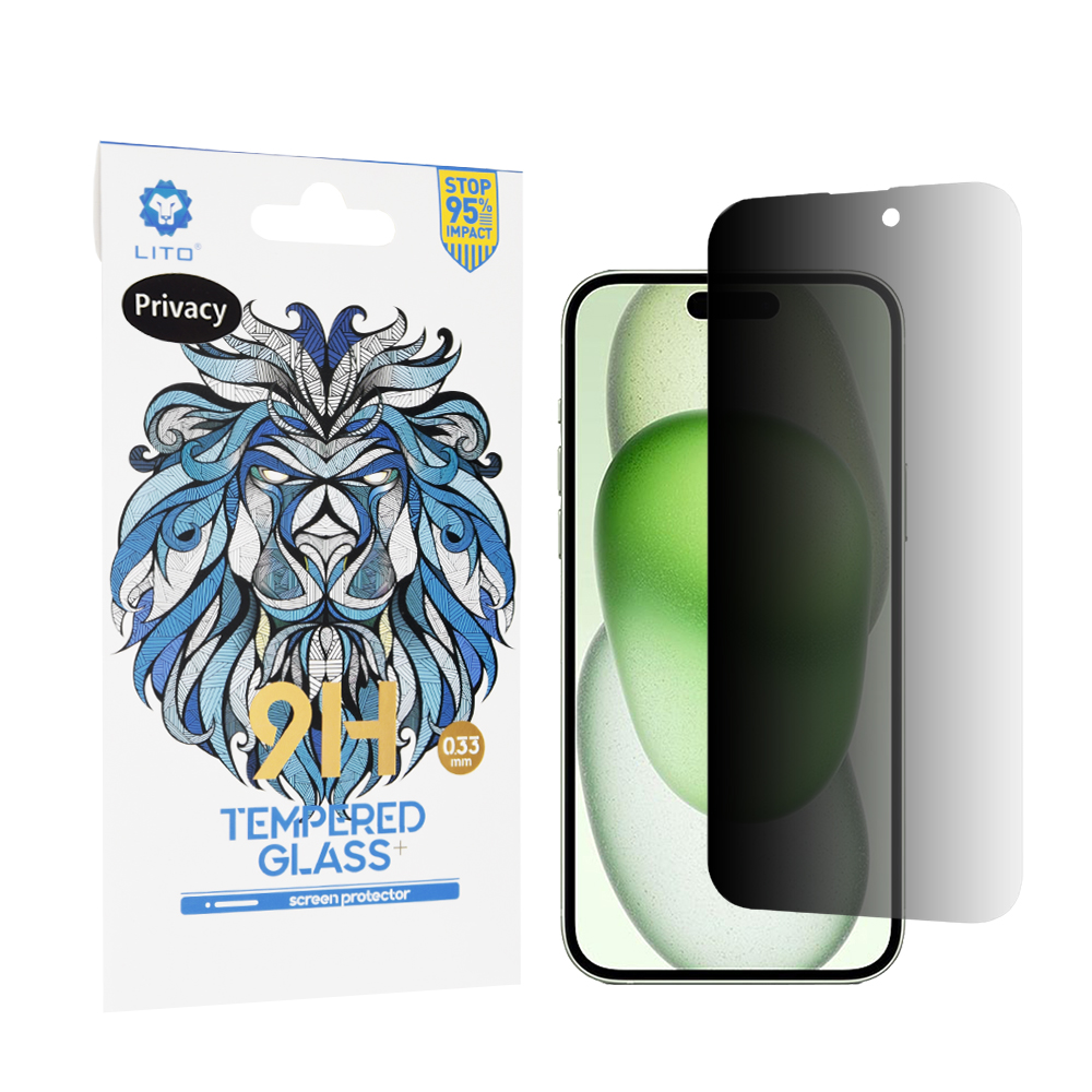 Калъф за iPhone 15 Plus - Lito 2.5D Classic Glass - Privacy