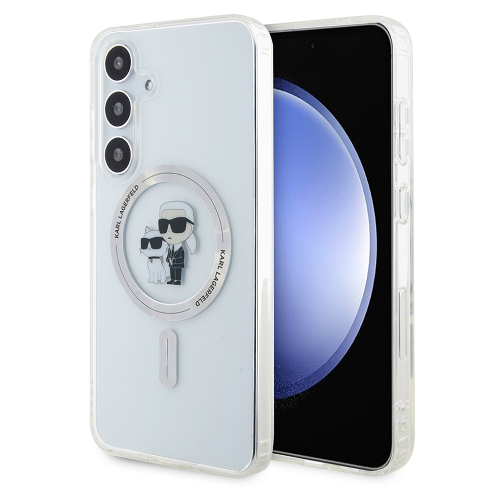 Калъф за Samsung Galaxy S24 - Karl Lagerfeld IML MagSafe (KLHMS24SHGKKCNOT) - Прозрачен Karl&Choupette
