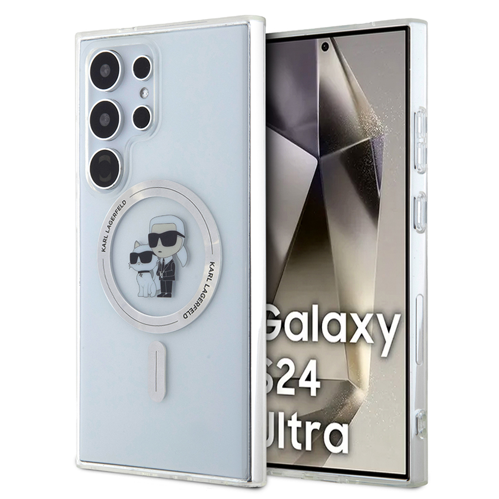 Калъф за Samsung Galaxy S24 Ultra - Karl Lagerfeld IML MagSafe (KLHMS24LHHGKKCNOT) - прозрачен Karl&Choupette