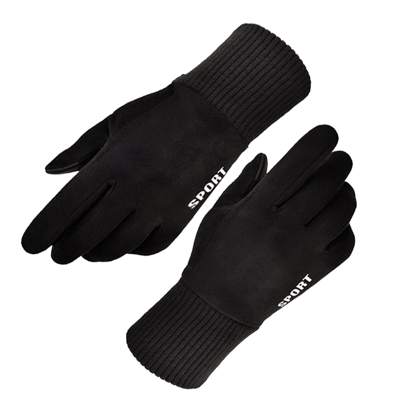Manusi Touchscreen - Techsuit Suede (ST0009) - Черен