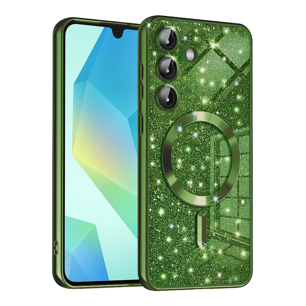Калъф за Samsung Galaxy A16 4G / A16 5G - Techsuit Luxury Glitter MagSafe - Deep Зелен