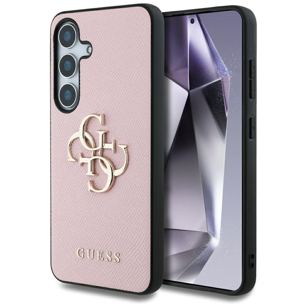 Калъф за Samsung Galaxy S25 Plus - Guess Hardcase 4G Grained Big and Classic Logo (GUHCS25MPGTGT4MBP) - Розов