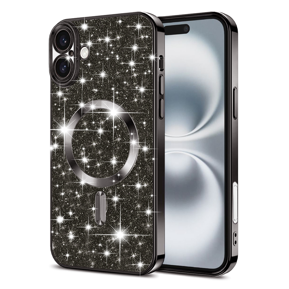Husă Techsuit Luxury Glitter MagSafe iPhone 16 Negru | verde | rosu | albastru | auriu | bleu | mov | verde deschis | mov deschis