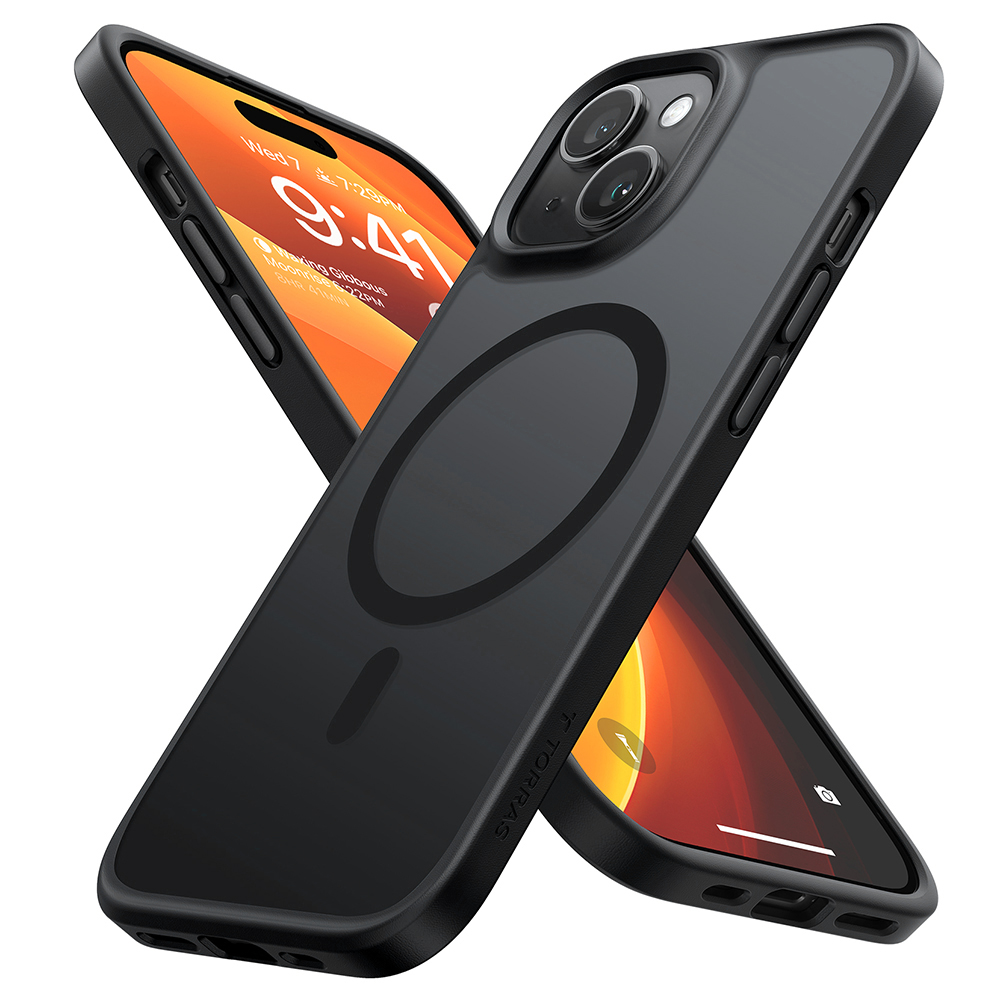 Калъф за iPhone 15 - Torras Guardian Magnetic Series - Черен