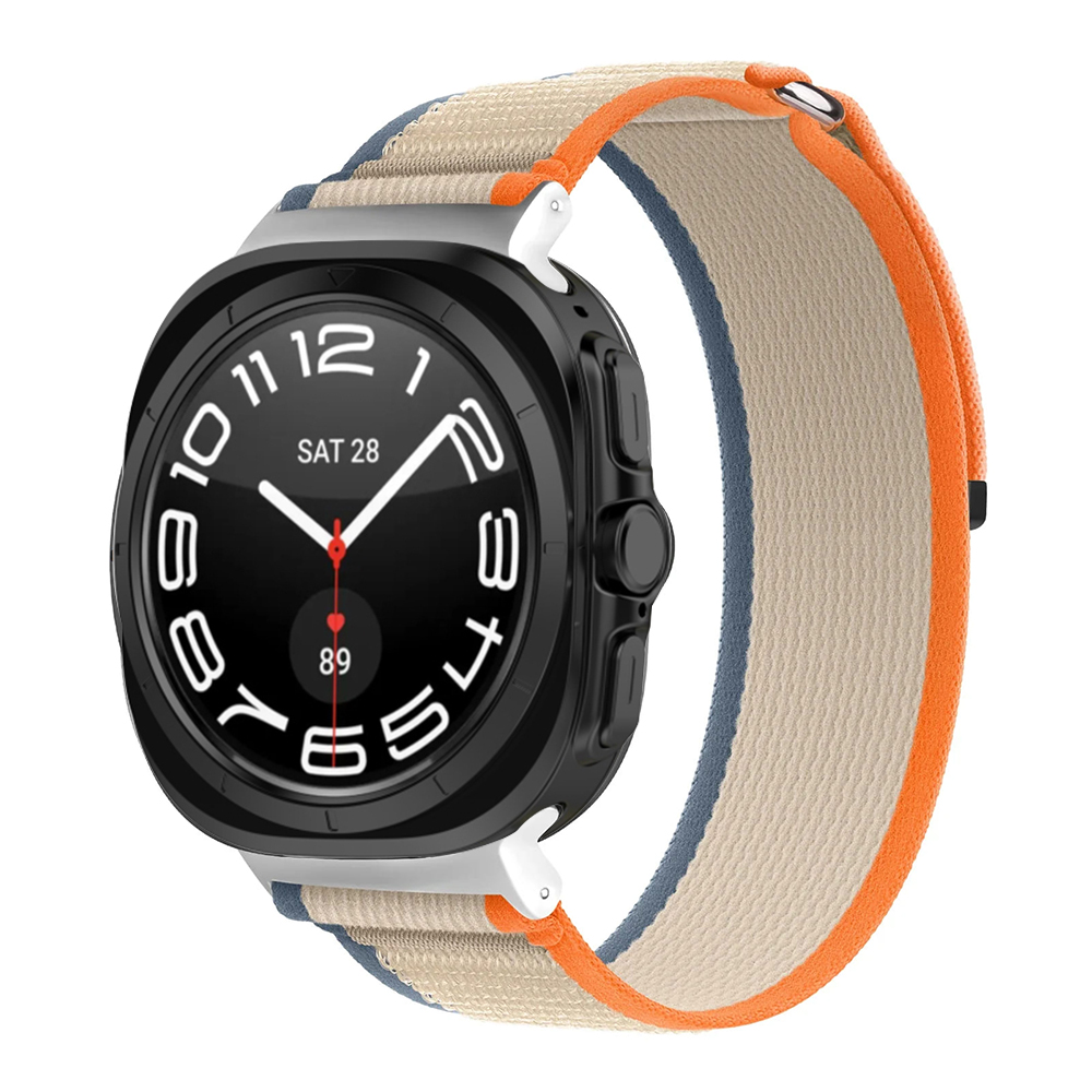 Каишка за Samsung Galaxy Watch Ultra 47mm / Watch Ultra 2 - Techsuit Watchband (W054) - оранжево / бежово