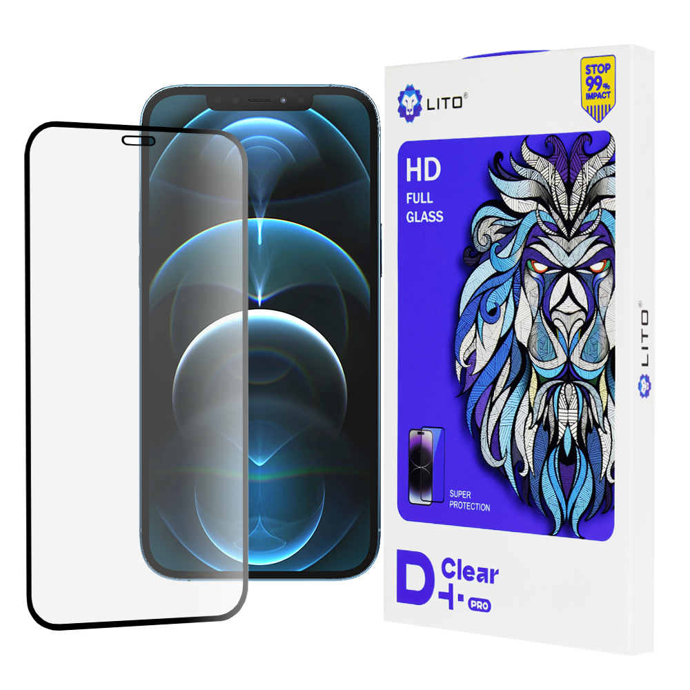 Калъф за iPhone 12 Pro Max - Lito D+ Pro Прозрачен - Черен