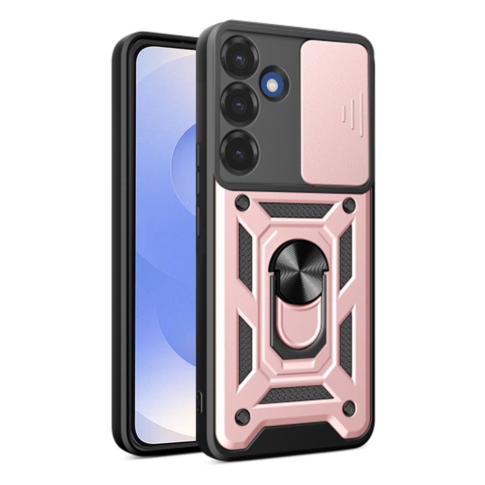 Калъф за Samsung Galaxy S25 - Techsuit CamShield Series - Розово злато