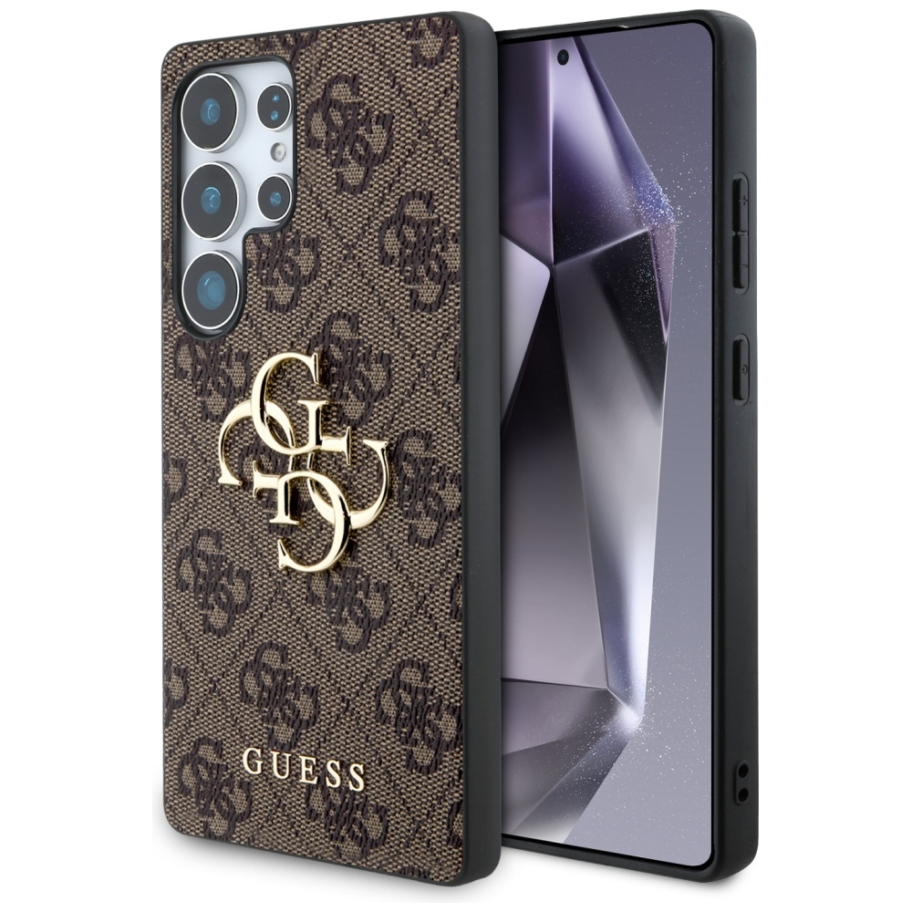 Калъф за Samsung Galaxy S25 Ultra - Guess Hardcase 4G Big Metal Logo (GUHCS25L4GMGMGBR) - Кафяв