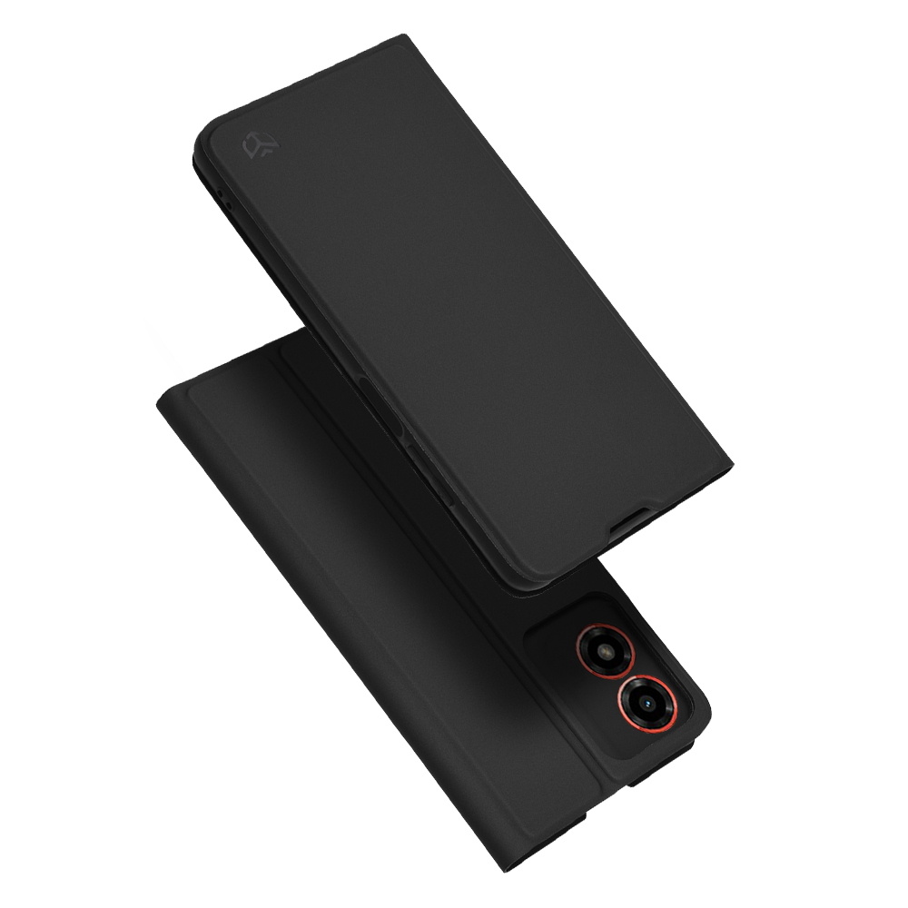 Калъф за Motorola Moto Moto G04 / Moto G04s / Moto E14 - Techsuit Magskin Book - Черен