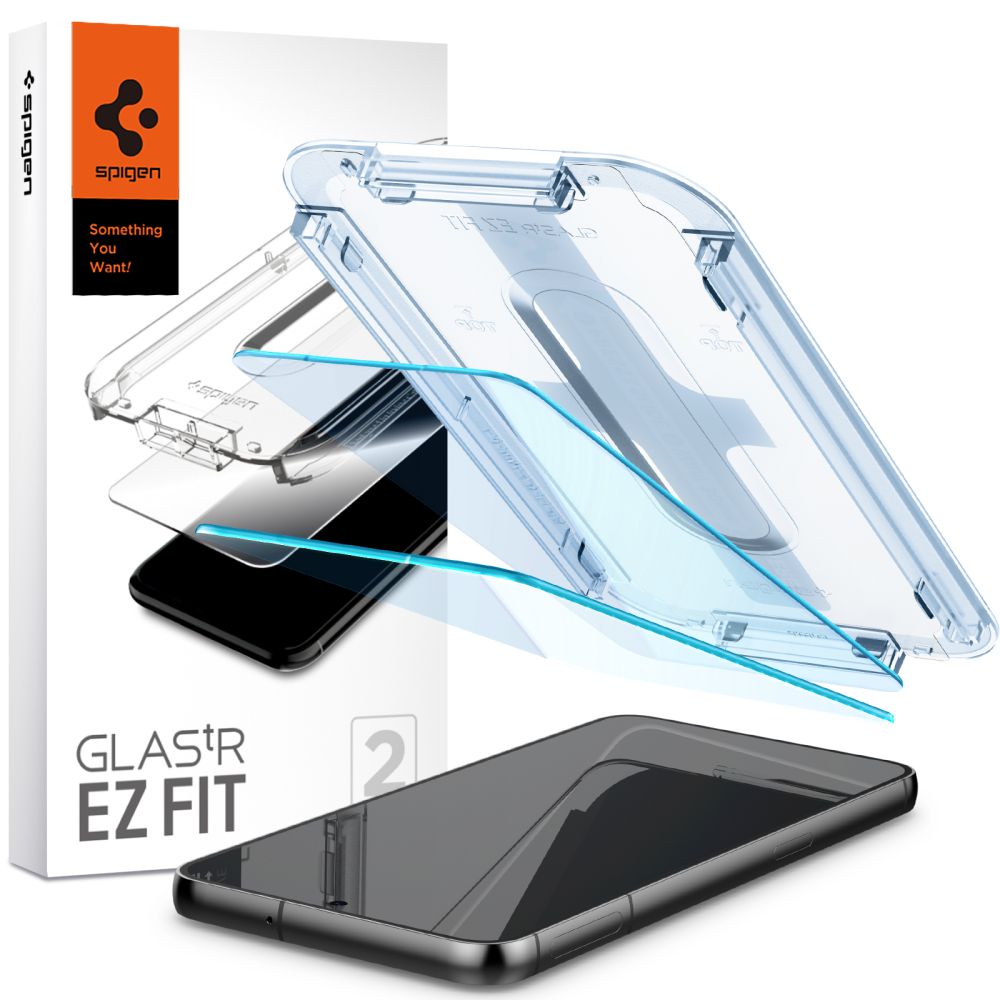 Калъф за Samsung Galaxy S23 Plus (комплект 2) - Spigen Glas.tR EZ FIT (AGL05952) - Прозрачен