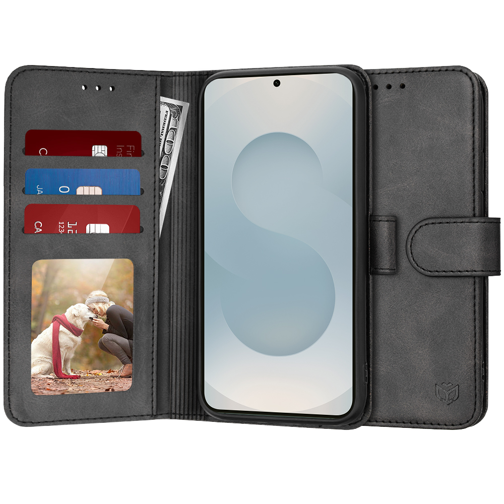 Калъф за Samsung Galaxy S25 Edge - Techsuit Diary Book - Черен