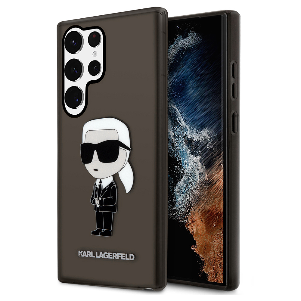 Калъф за Samsung Galaxy S23 Ultra - твърд калъф Karl Lagerfeld (KLHCHCS23LHNIKTCK) - Ikonik Karl Lagerfeld