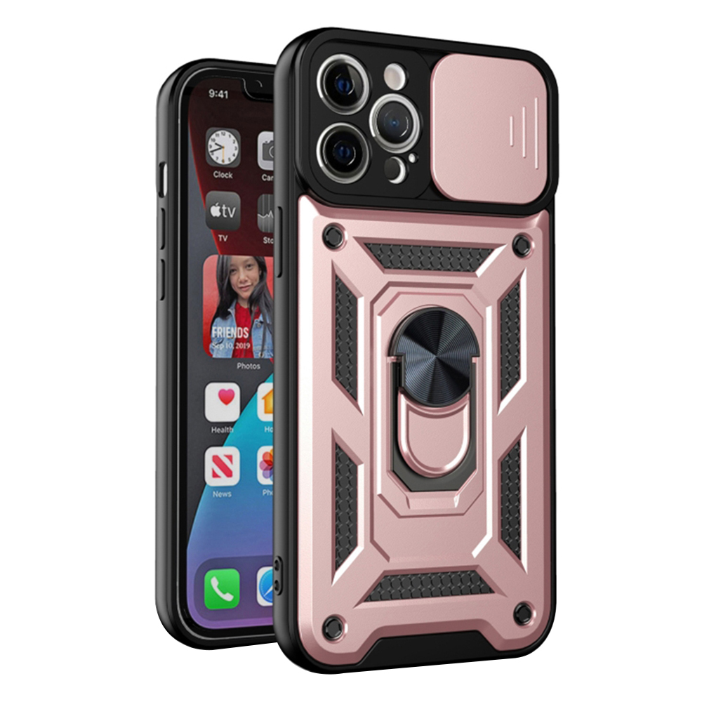 Калъф за iPhone 12 Pro Max - Techsuit CamShield Series - Розово злато