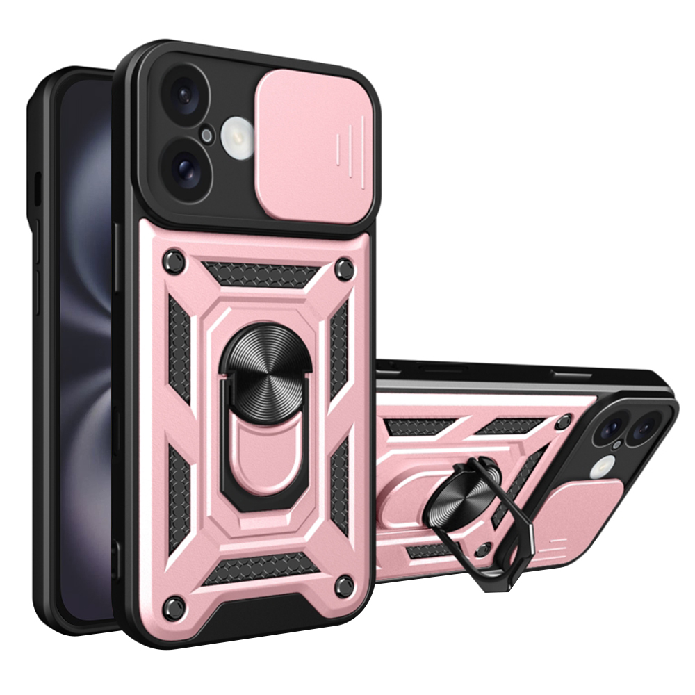 Калъф за iPhone 16 - Techsuit CamShield Series - Розово злато