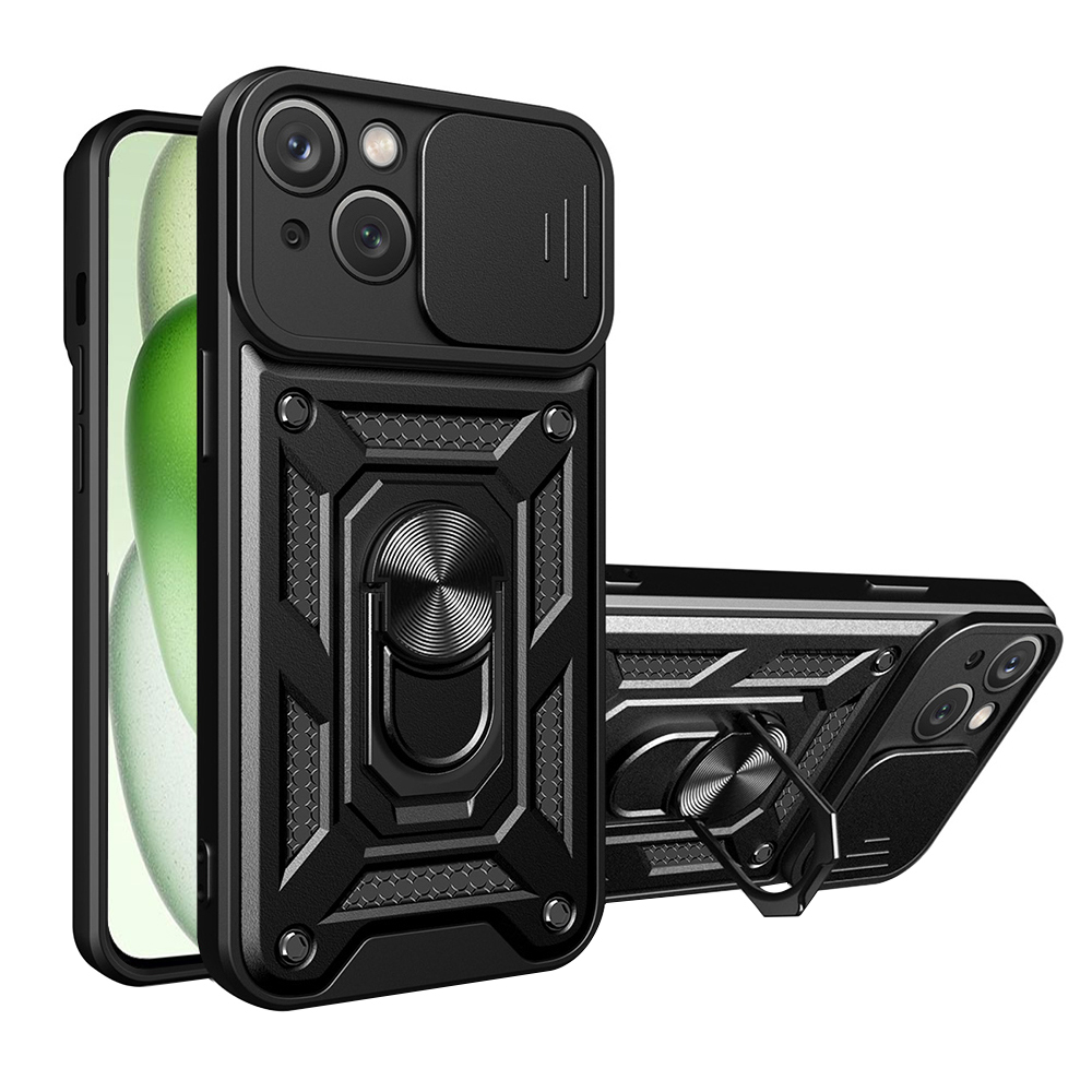 Калъф за iPhone 15 Plus - Techsuit CamShield Series - Черен