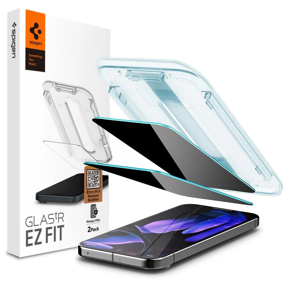 Капак за Google Pixel 9 Pro XL (комплект 2) - Spigen Glas.tR EZ FIT (AGL09313) - Поверителност