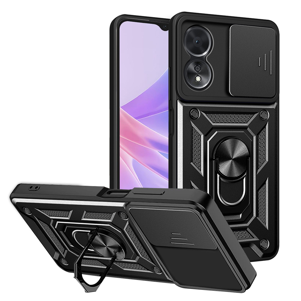 Калъф за Oppo A58 5G / A78 5G - Techsuit CamShield Series - Черен