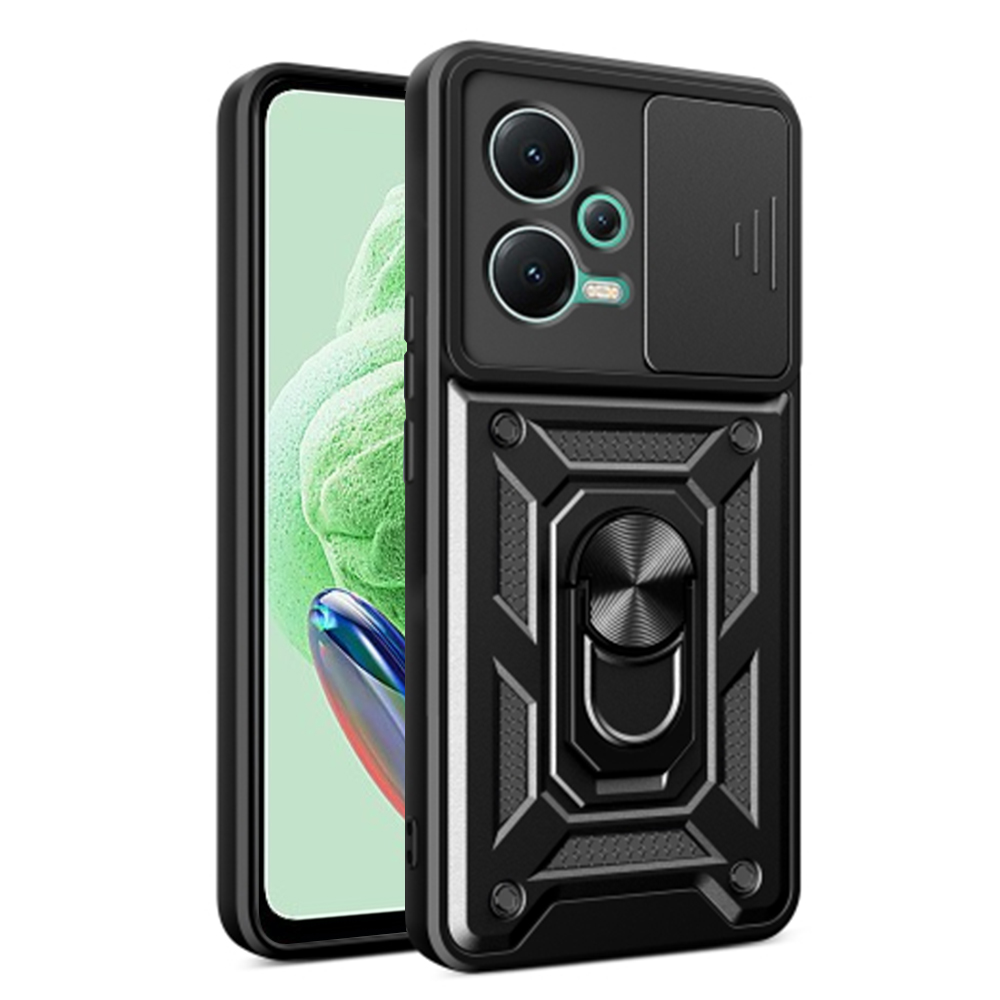 Калъф за Xiaomi Redmi Note 12 5G / Poco X5 - Techsuit CamShield Series - Черен