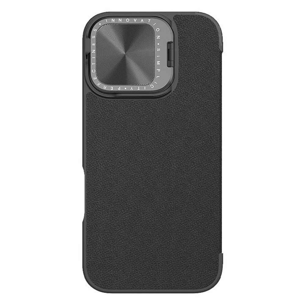 Калъф за iPhone 16 - Nillkin Qin Prop Plain Leather Case - Черен