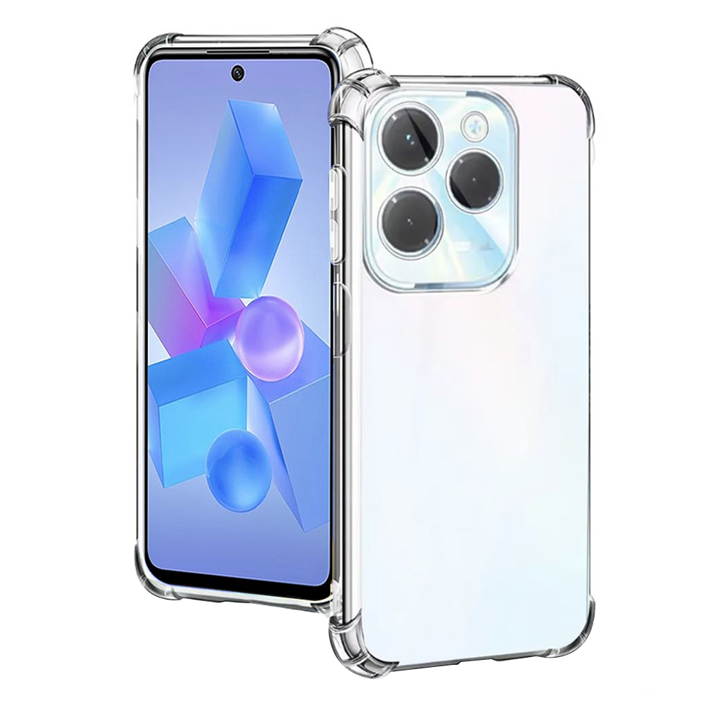 Калъф за Infinix Hot 40 / 40 Pro - Techsuit Удароустойчив Прозрачен Прозрачен силикон - Прозрачен