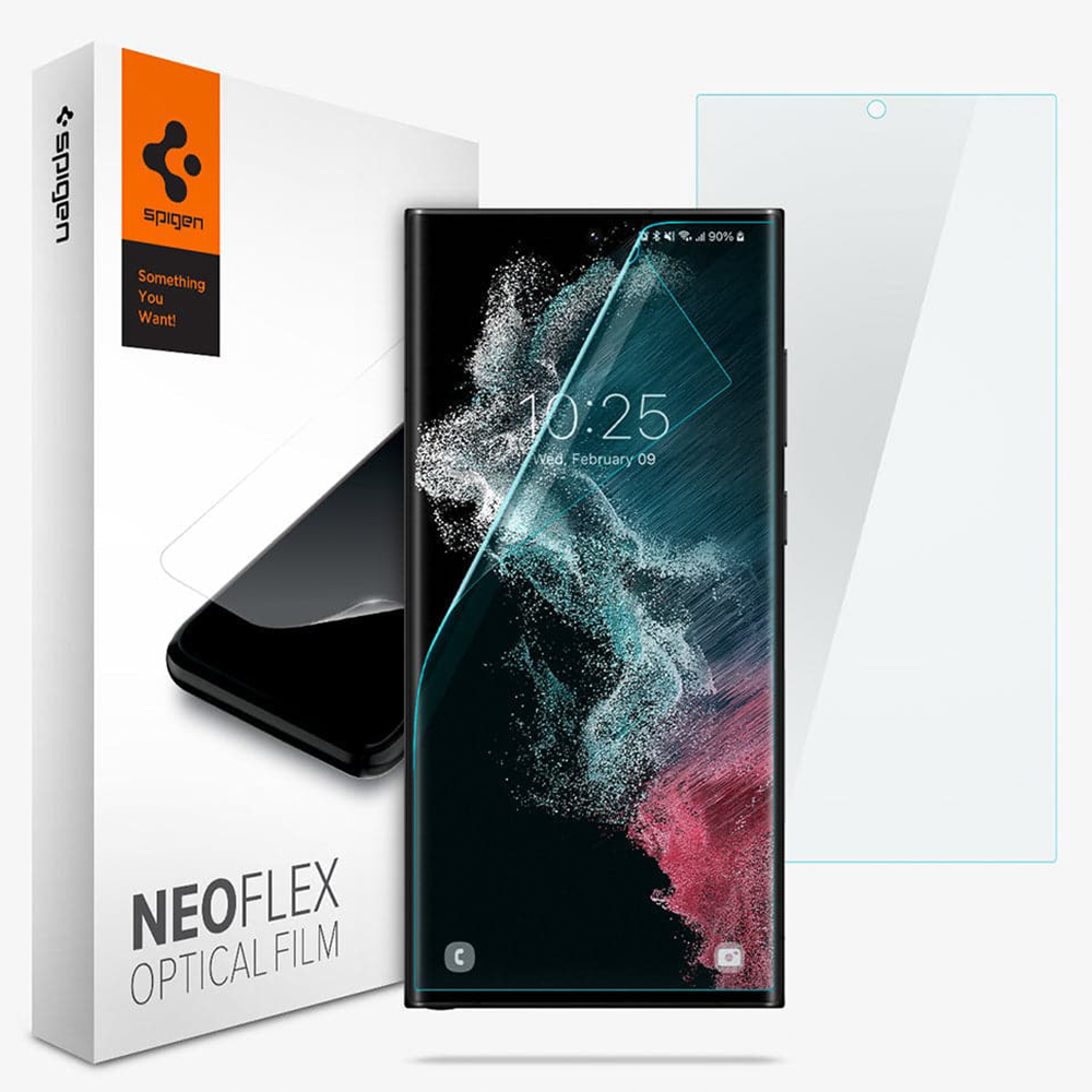 Капак за Samsung Galaxy S22 Ultra 5G (комплект 2) - Spigen Neo Flex (AFL04137) - Прозрачен