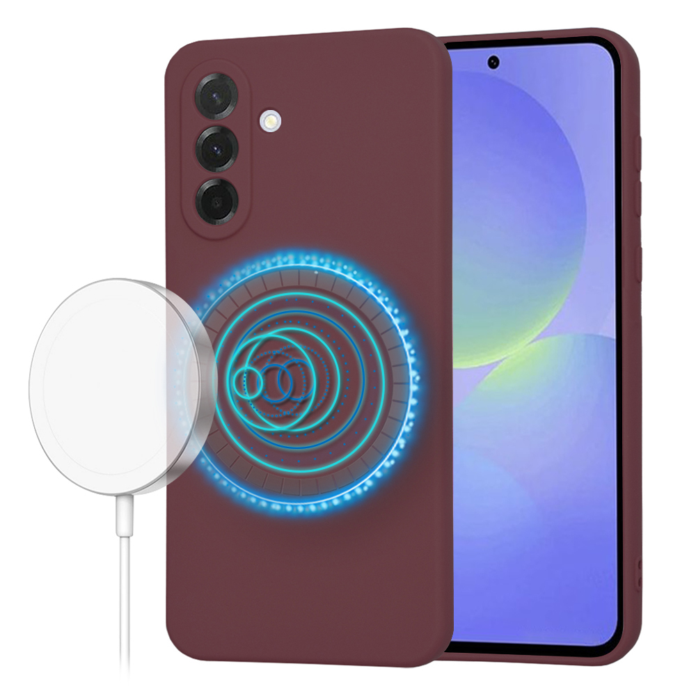 Калъф за Samsung Galaxy A36 5G - Techsuit SoftFlex MagSafe - Plum Червен