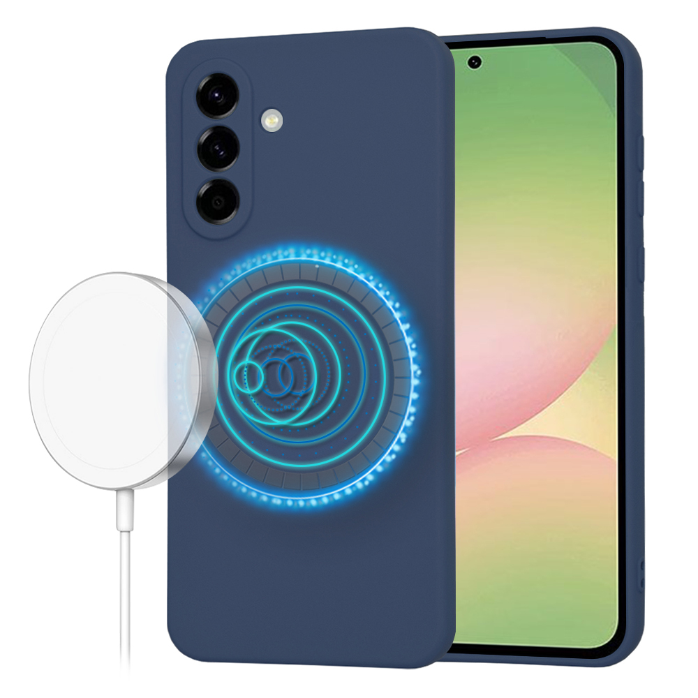 Калъф за Samsung Galaxy A56 5G - Techsuit SoftFlex MagSafe - Тъмносин Син