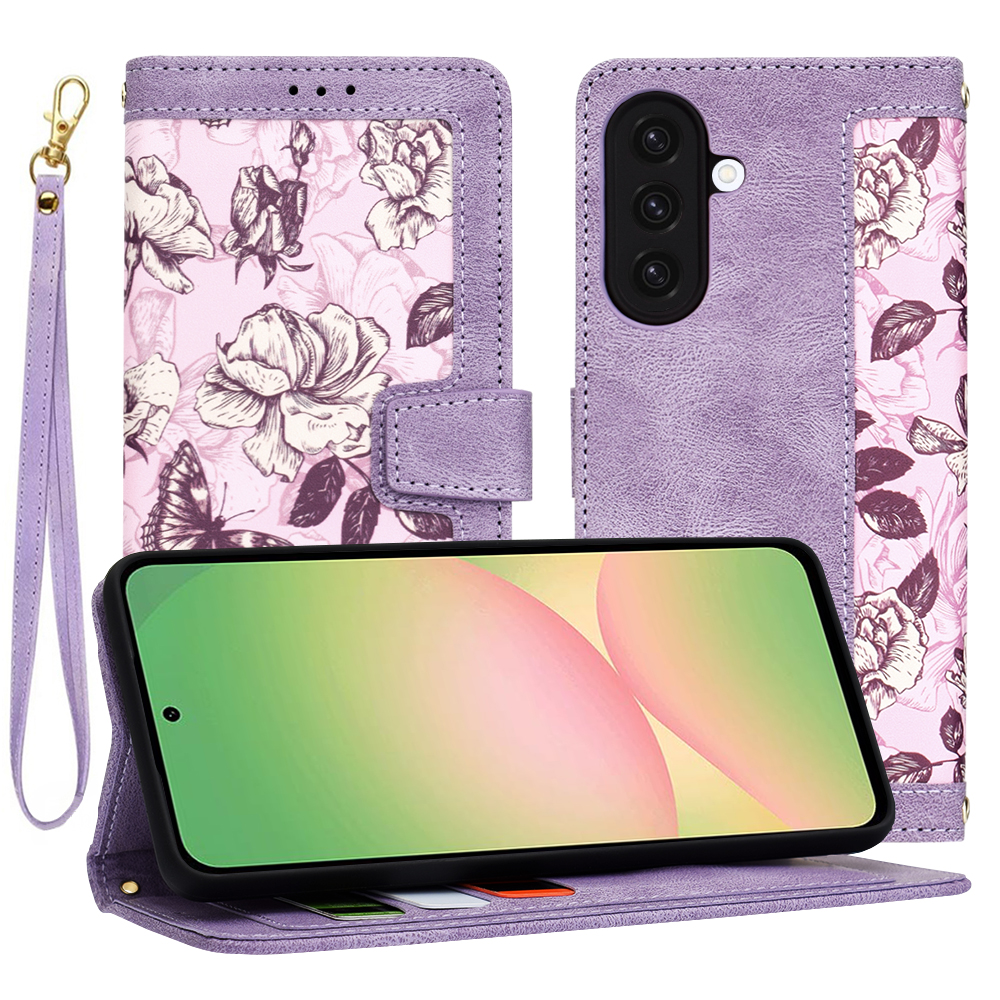 Калъф за Samsung Galaxy A56 5G - Techsuit FlipCraft - Mysterious Лилав