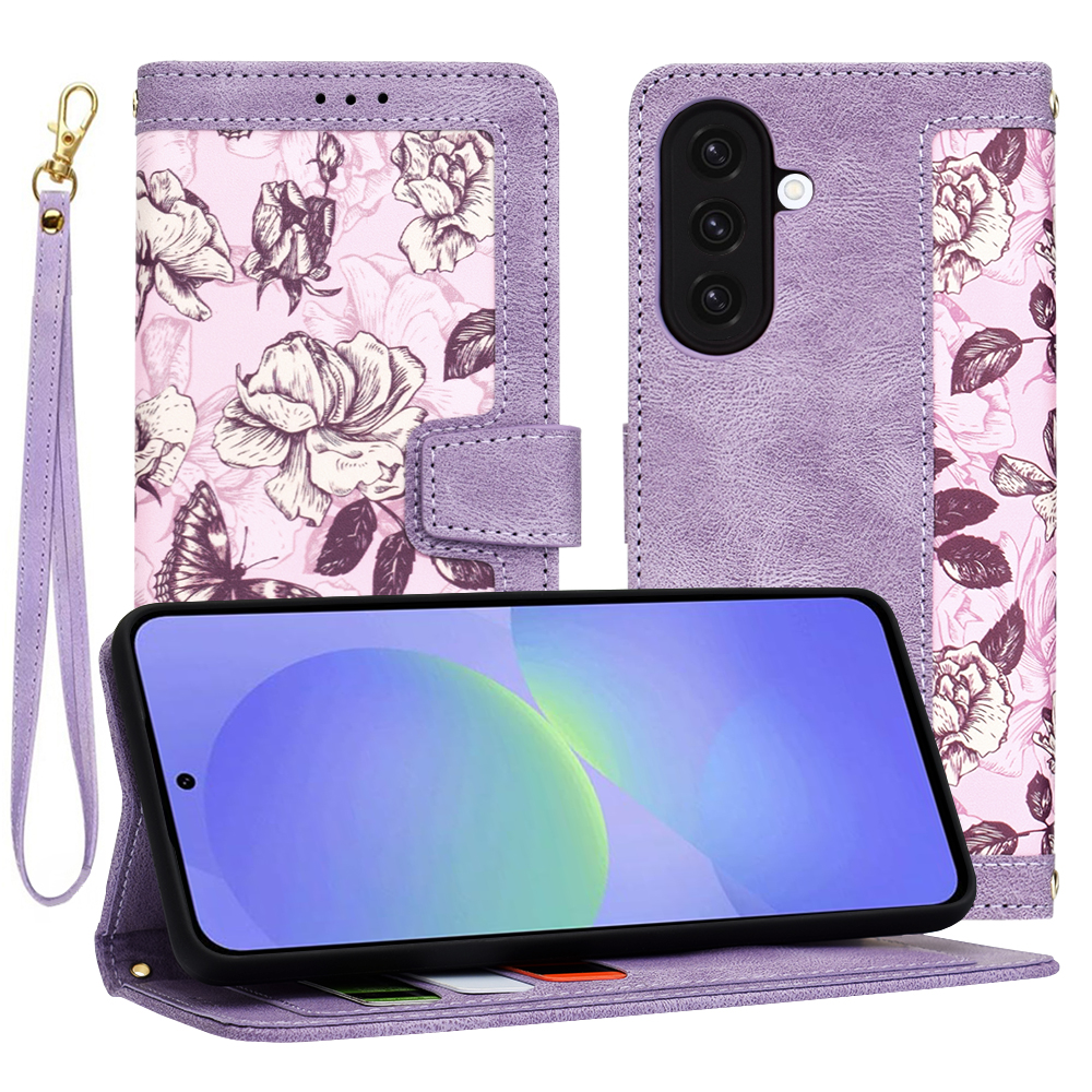 Калъф за Samsung Galaxy A36 5G - Techsuit FlipCraft - Mysterious Лилав