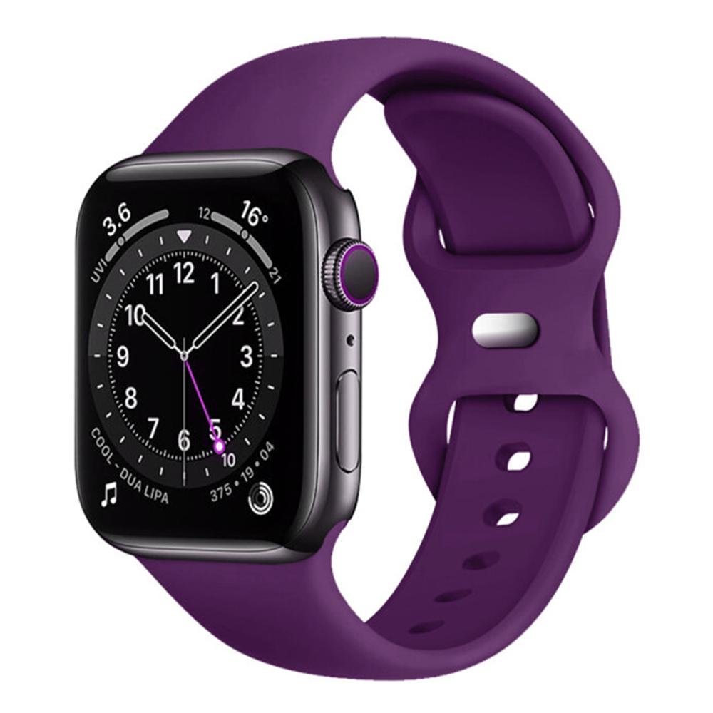 Каишка за Apple Watch 1/2/3/3/4/4/5/5/5/6/6/7/8/7/8/9/9/10/10/11/SE/SE 2/SE 3 (38/40/41/42 мм) - Каишка за часовник Techsuit (W031) - Тъмно лилаво