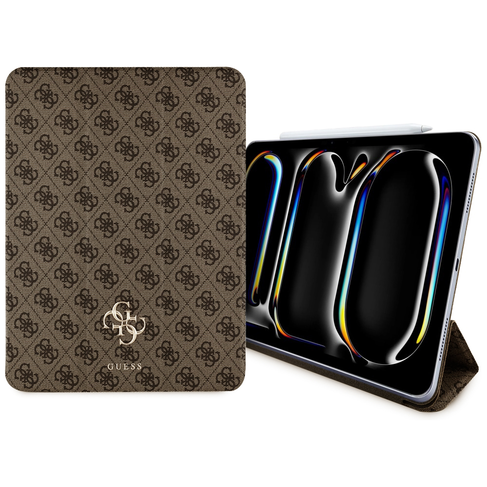 Калъф за iPad Pro 13 (2024) / iPad Pro 13 (2025) - Guess Magnetic 4G Big Logo (GUFC13PM24PS4S4SGW) - Кафяв