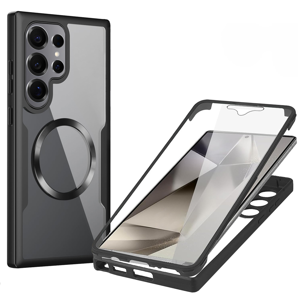 Калъф за Samsung Galaxy S25 Ultra + капак - Techsuit ColorVerse 360 MagSafe MagSafe Series - Черен