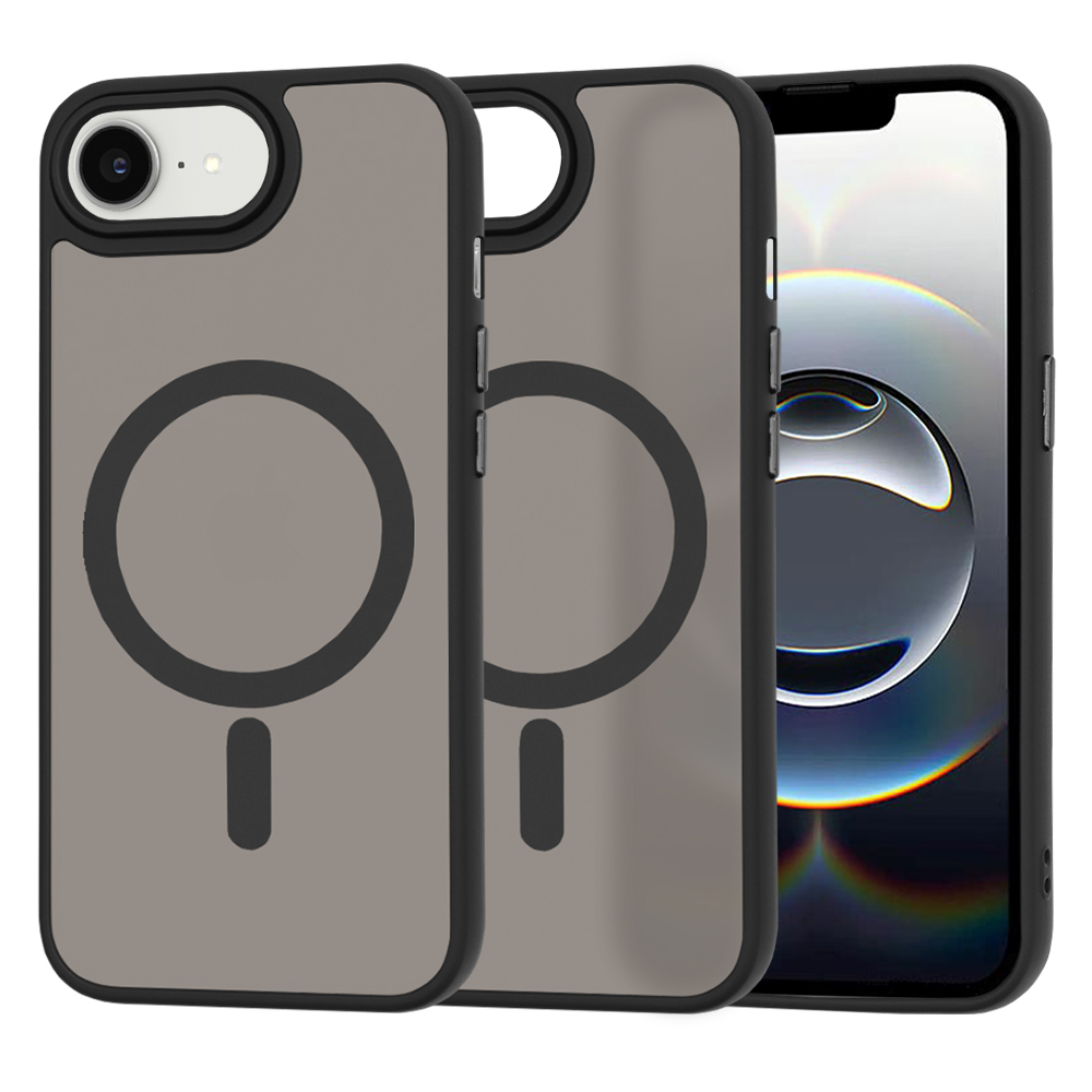 Калъф за iPhone 16e / iPhone 17e - Techsuit HaloFrost MagSafe MagSafe Series - Smoke Черен